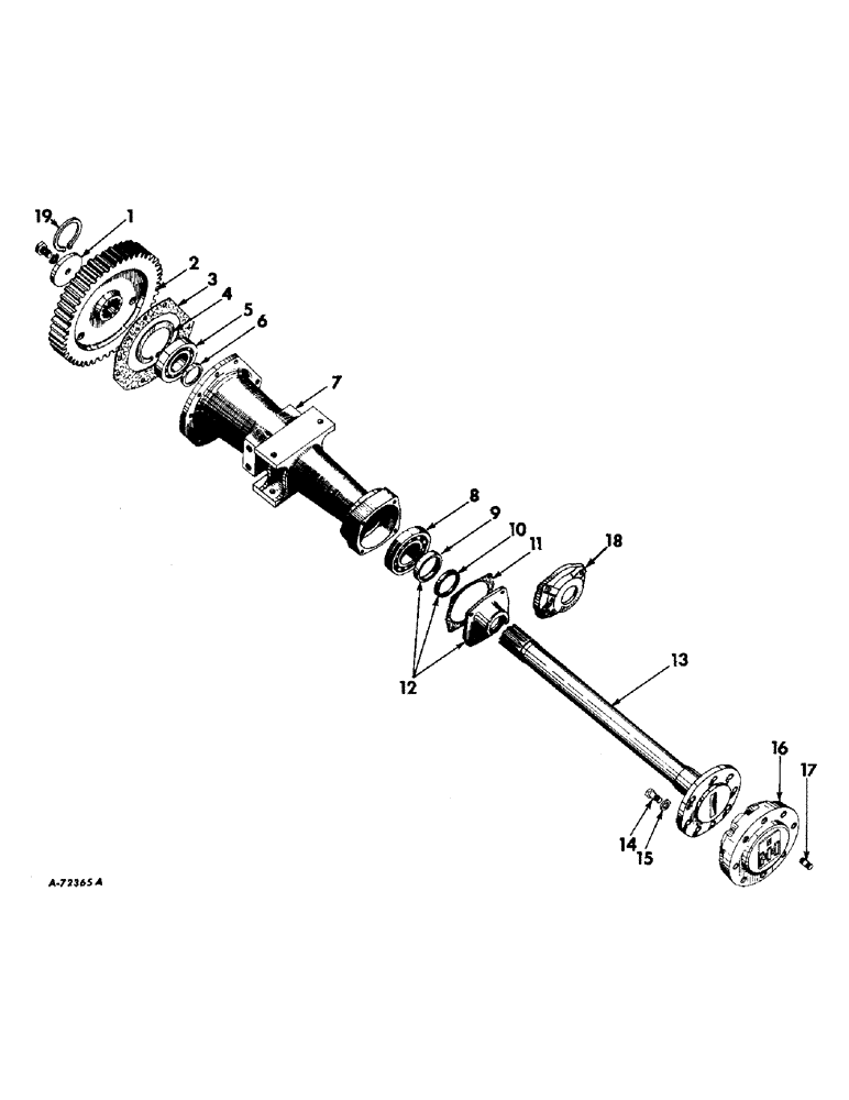 Схема запчастей Case IH B414 - (112) - REAR AXLE (05) - REAR AXLE
