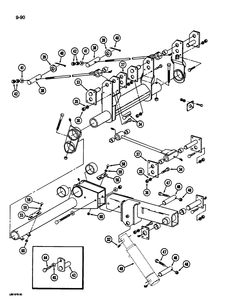 Схема запчастей Case IH 1844 - (9-090) - DRUM LIFT ARM, 1844 COTTON PICKER (13) - PICKING SYSTEM