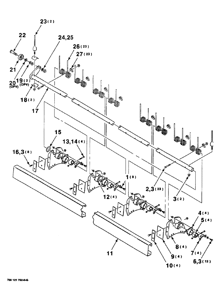 Схема запчастей Case IH SC416 - (6-16) - REEL BAT AND TINE TUBE ASSEMBLY, 16 FOOT, TINE TUBE ASSEMBLY B (09) - CHASSIS