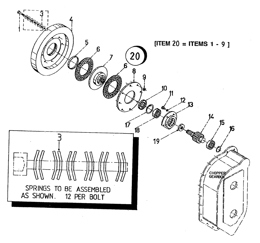 Схема запчастей Case IH 7700 - (A02[21]) - FLYWHEEL ROTARY CHOPPER AND GEARBOX Mainframe & Functioning Components
