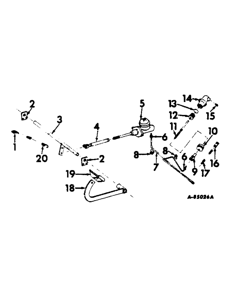 Схема запчастей Case IH 616 - (H-06) - CONTROLS, CLUTCH CONTROLS, BELT DRIVE Controls