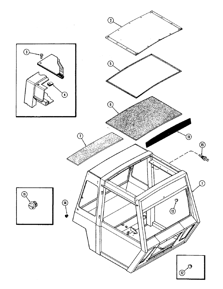 Схема запчастей Case IH 2470 - (464) - CAB, FRAME AND ROOF, CAB SERIAL NO. 7864002 AND AFTER (09) - CHASSIS/ATTACHMENTS