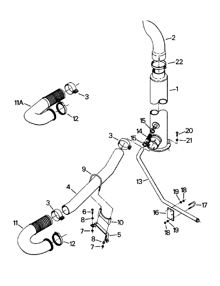 Схема запчастей Case IH CP-1325 - (04-16) - EXHAUST SYSTEM (04) - Drive Train