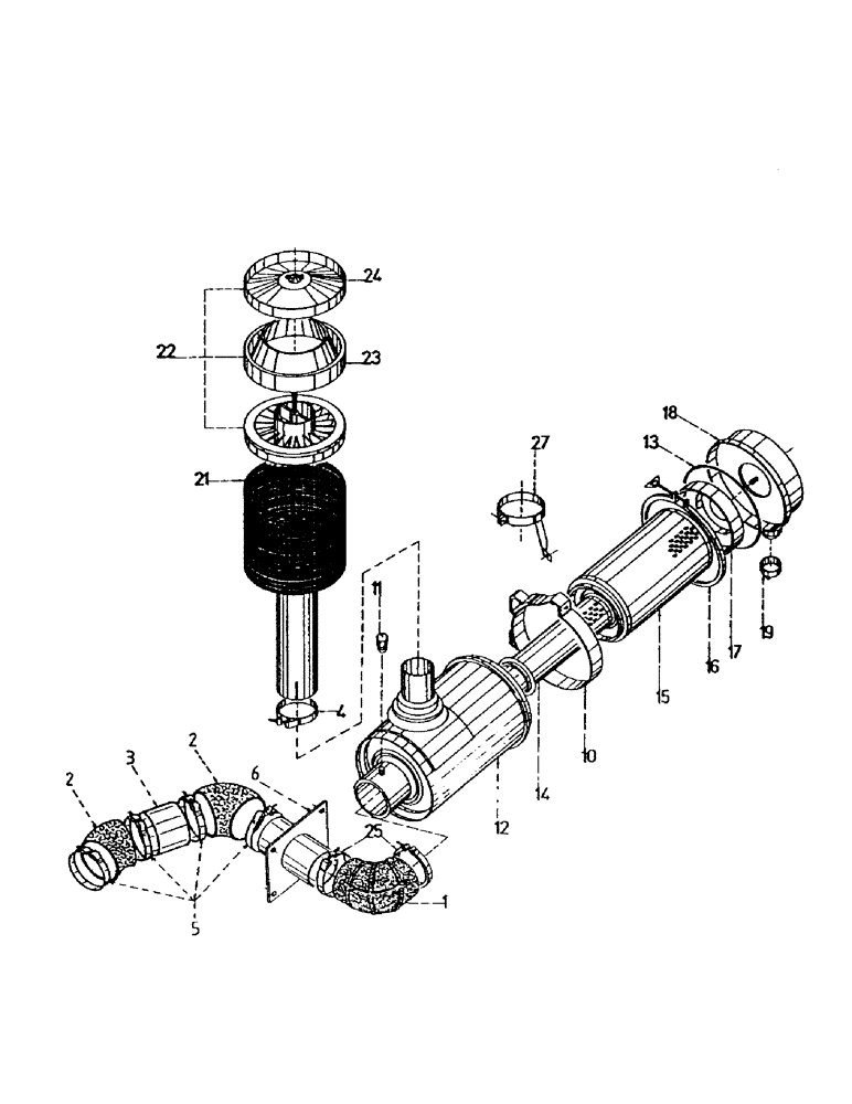Схема запчастей Case IH 7000 - (C08-02) - ENGINE, AIR CLEANER Engine & Engine Attachments