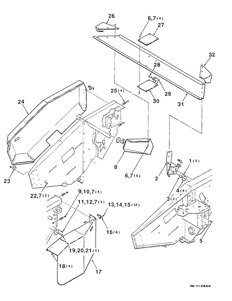 Схема запчастей Case IH 8330 - (7-06) - SHIELDS, HEADER, ASSEMBLY (09) - CHASSIS