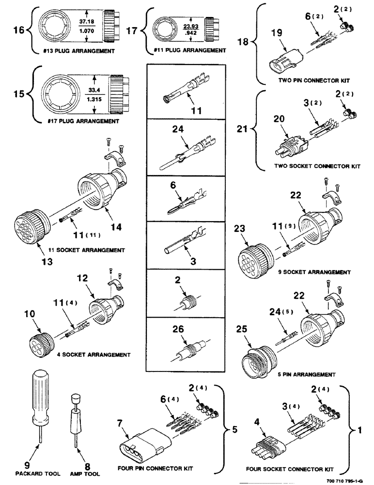 Схема запчастей Case IH 8455 - (4-08) - ELECTRICAL HARNESS SERVICE PARTS (06) - ELECTRICAL