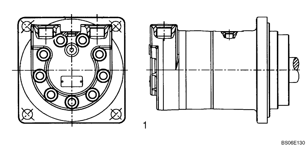 Схема запчастей Case IH 40XT - (06-21B) - MOTOR ASSY, NORTH AMERICAN MODELS WITH MECHANICAL BRAKES (06) - POWER TRAIN