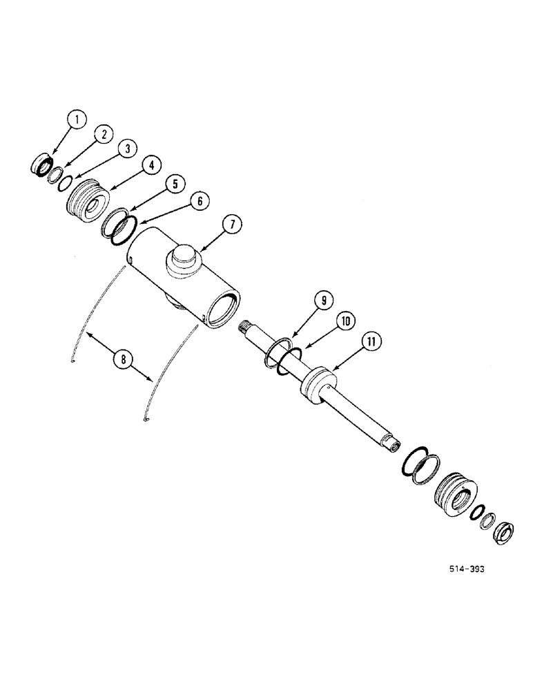 Схема запчастей Case IH 685 - (5-246) - POWER STEERING CYLINDER - 2 WHEEL DRIVE TRACTORS (05) - STEERING