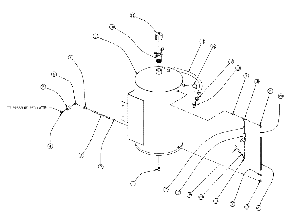 Схема запчастей Case IH 437 - (09-004) - FOAM TANK GROUP, TITAN (16) - FOAM MARKER