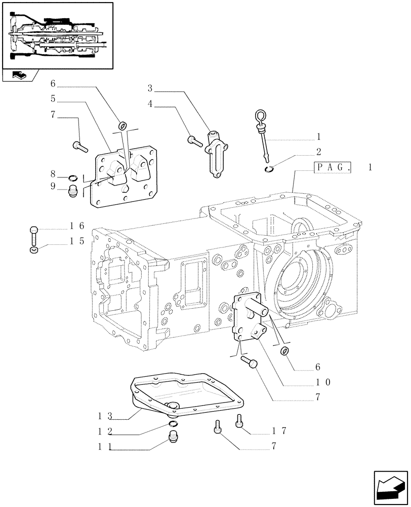 Схема запчастей Case IH FARMALL 95C - (1.21.0[02]) - TRACTOR BODY (03) - TRANSMISSION