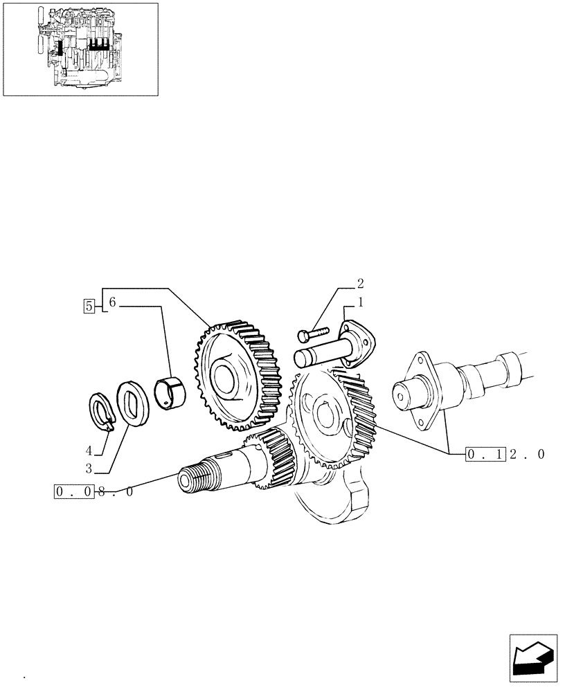 Схема запчастей Case IH JX95 - (0.10.0) - CAMSHAFT DRIVE GEARS - TIER 2 ENGINE (01) - ENGINE