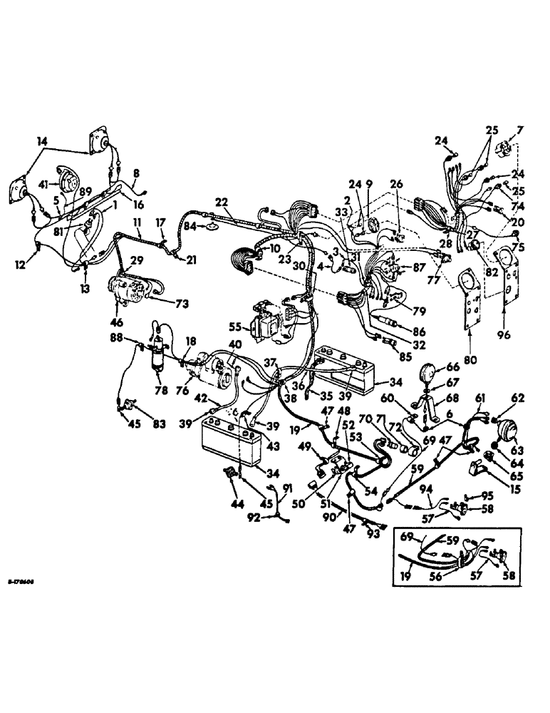 Схема запчастей Case IH 2856 - (G-18) - ELECTRICAL SYSTEM, STARTING AND LIGHTING, INTERNATIONAL DIESEL ENGINE TRACTORS (06) - ELECTRICAL SYSTEMS