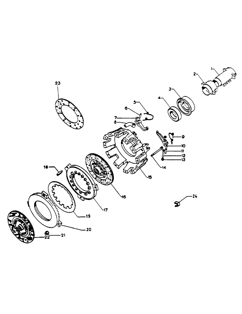 Схема запчастей Case IH 724 - (122) - DOUBLE CLUTCH - 3139144R91 (06) - POWER TRAIN