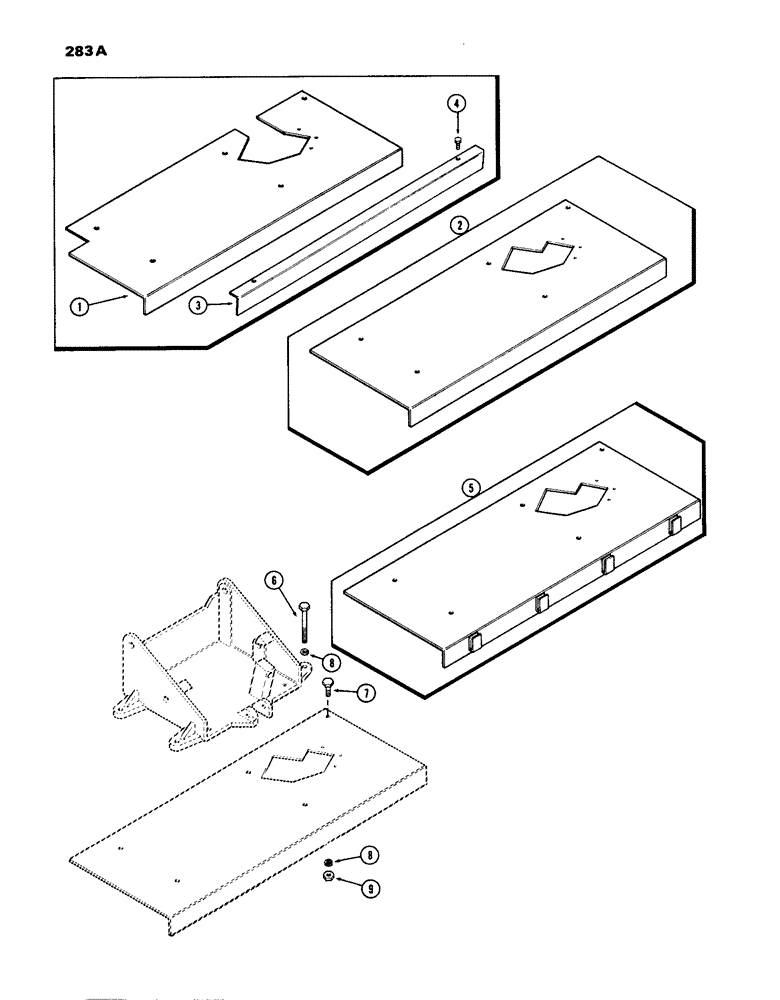 Схема запчастей Case IH 770 - (283A) - SEAT SUSPENSION PLATES (09) - CHASSIS/ATTACHMENTS