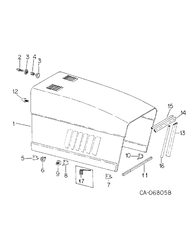 Схема запчастей Case IH 3588 - (13-01) - SUPERSTRUCTURE, FRONT HOOD (05) - SUPERSTRUCTURE