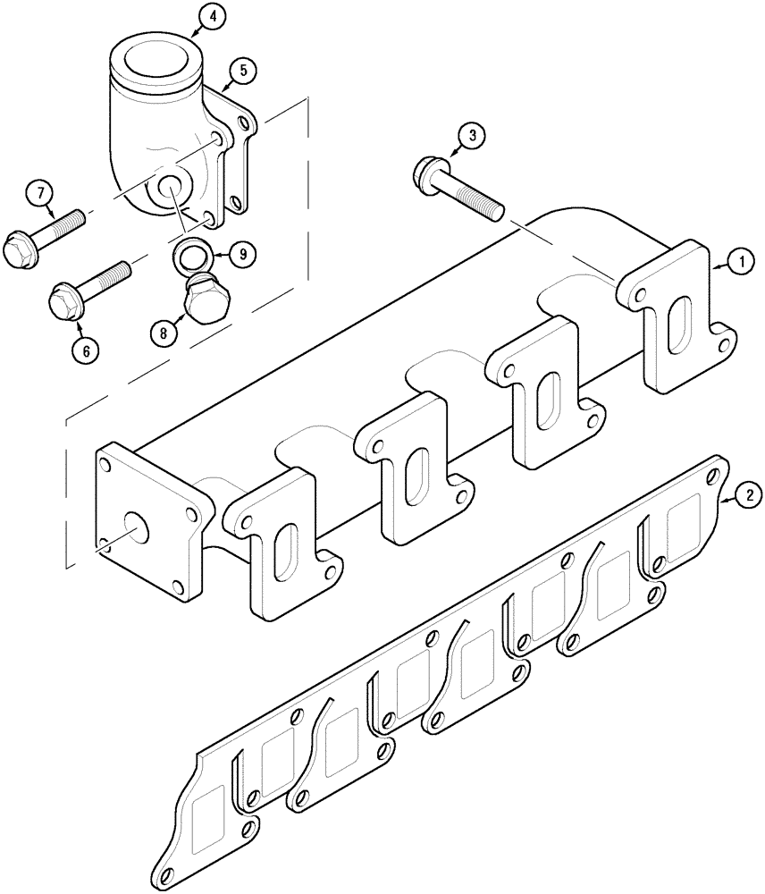 Схема запчастей Case IH C70 - (02-25) - MANIFOLD (02) - ENGINE