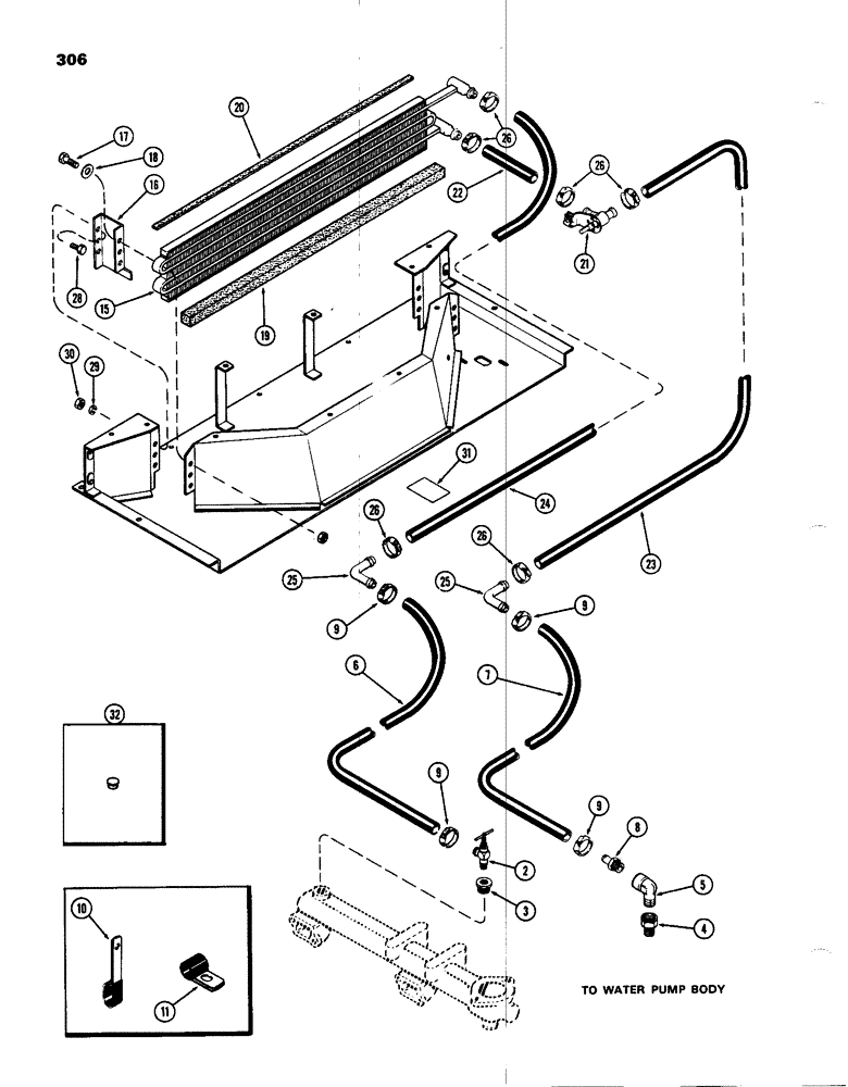 Схема запчастей Case IH 770 - (306) - CAB, PLENUM, WITH HEATER, BETTENDORF (09) - CHASSIS/ATTACHMENTS