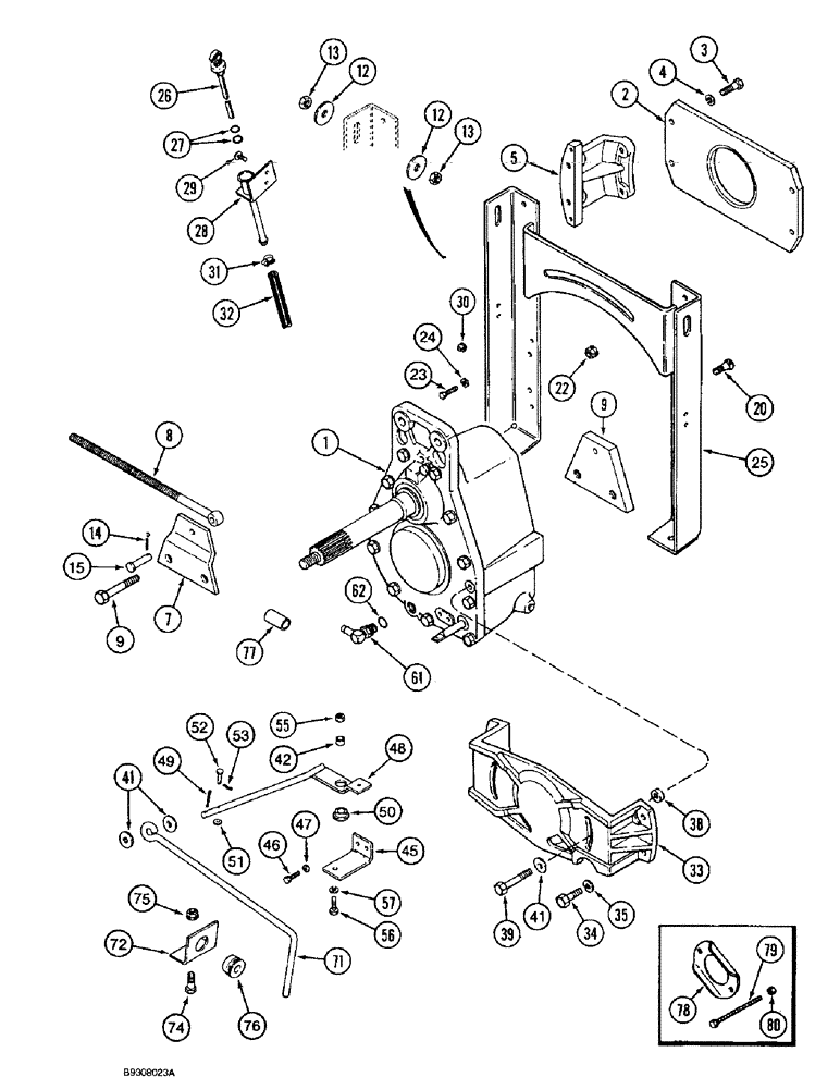 Схема запчастей Case IH 1666 - (9B-02) - ROTOR DRIVE, MOUNTING (14) - ROTOR, CONCANVES & SIEVE