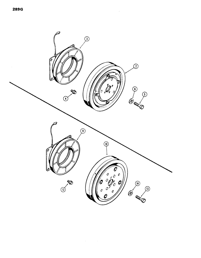 Схема запчастей Case IH 1070 - (289G) - COMPRESSOR CLUTCH (09) - CHASSIS/ATTACHMENTS