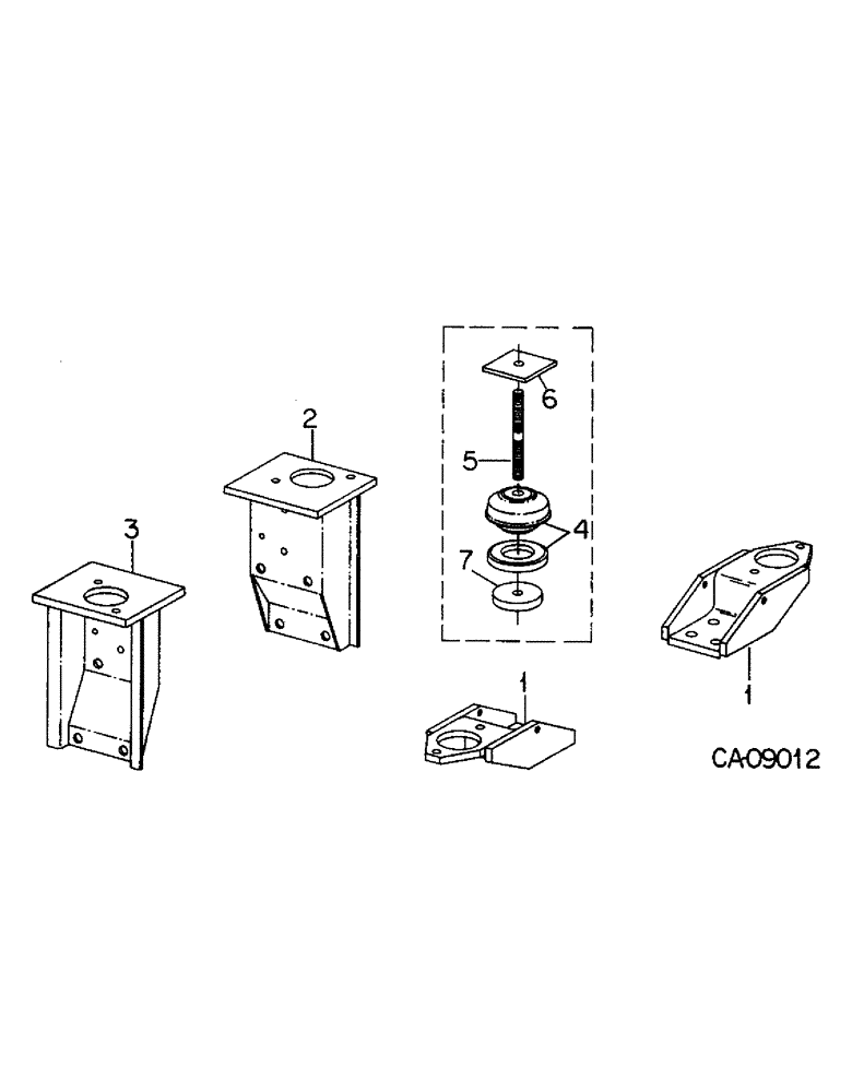 Схема запчастей Case IH 7488 - (13-09) - SUPERSTRUCTURE, PLATFORM SUPPORTS (05) - SUPERSTRUCTURE