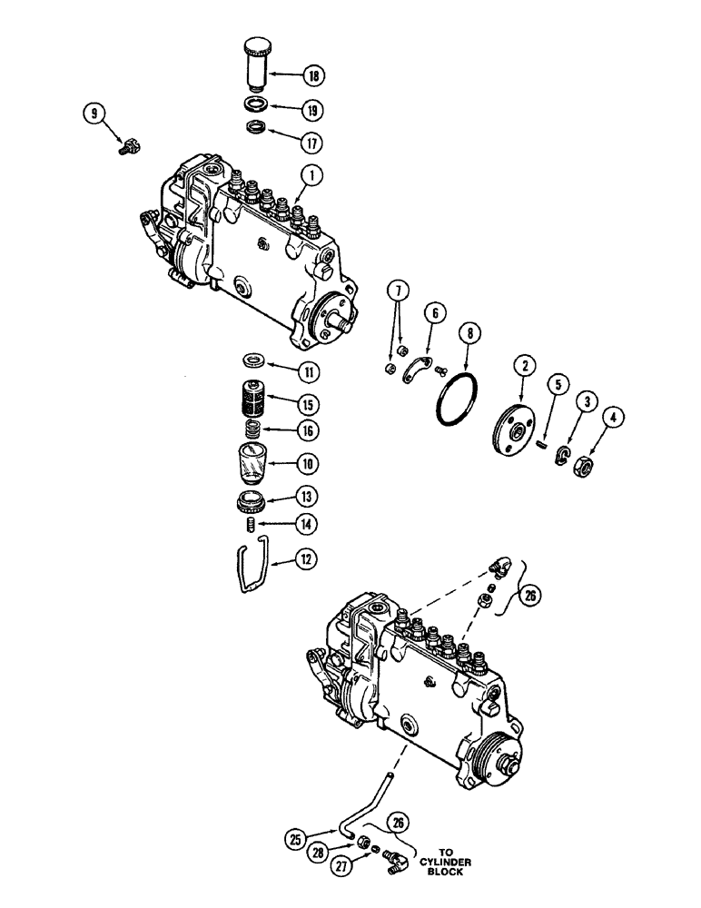 Схема запчастей Case IH 3294 - (3-048) - FUEL INJECTION PUMP, 504BDT DIESEL ENGINE (03) - FUEL SYSTEM