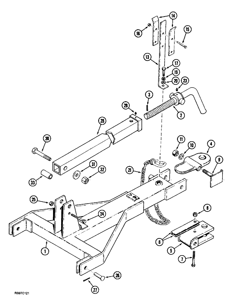 Схема запчастей Case IH 4300 - (9-088) - LEVEL LIFT HITCH, NARROW TRANSPORT, FRONT ADJUSTABLE HITCH (09) - CHASSIS/ATTACHMENTS