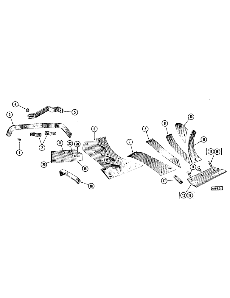 Схема запчастей Case IH CASE - (50) - EXHS14, EXHS16 SLAT, PER BOTTOM, 14 INCHES AND 16 INCHES 