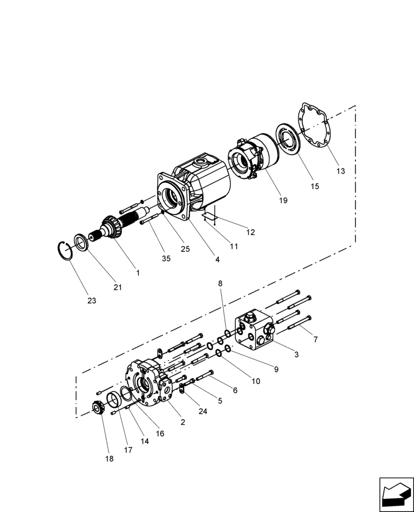 Схема запчастей Case IH A8800 - (29.100.AB[02]) - HYDRAULIC MOTOR (29) - HYDROSTATIC DRIVE