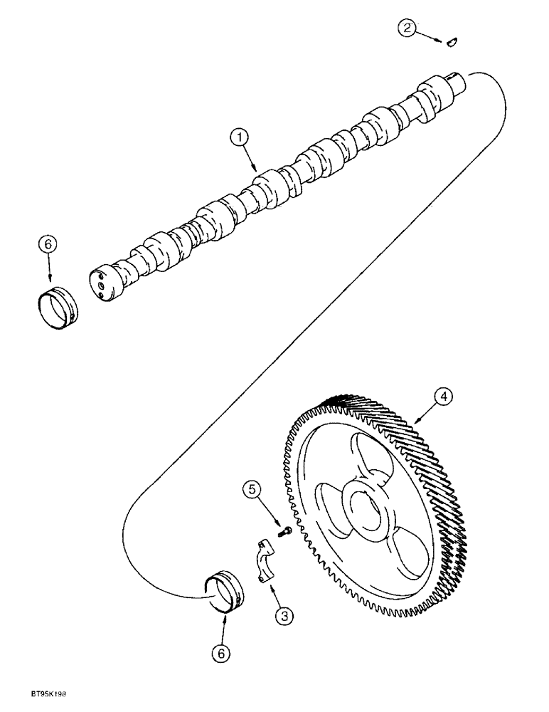 Схема запчастей Case IH 9330 - (2-056) - CAMSHAFT, 6T-830/6TA-830 EMISSIONS CERTIFIED ENGINES, S/N JEE0036501 & AFTER (02) - ENGINE