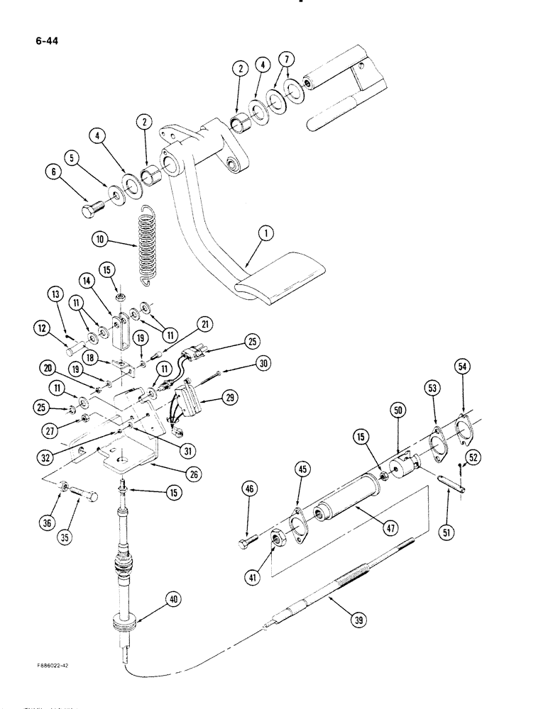 Схема запчастей Case IH STEIGER - (6-44) - CLUTCH CONTROL, TRANSMISSION (06) - POWER TRAIN