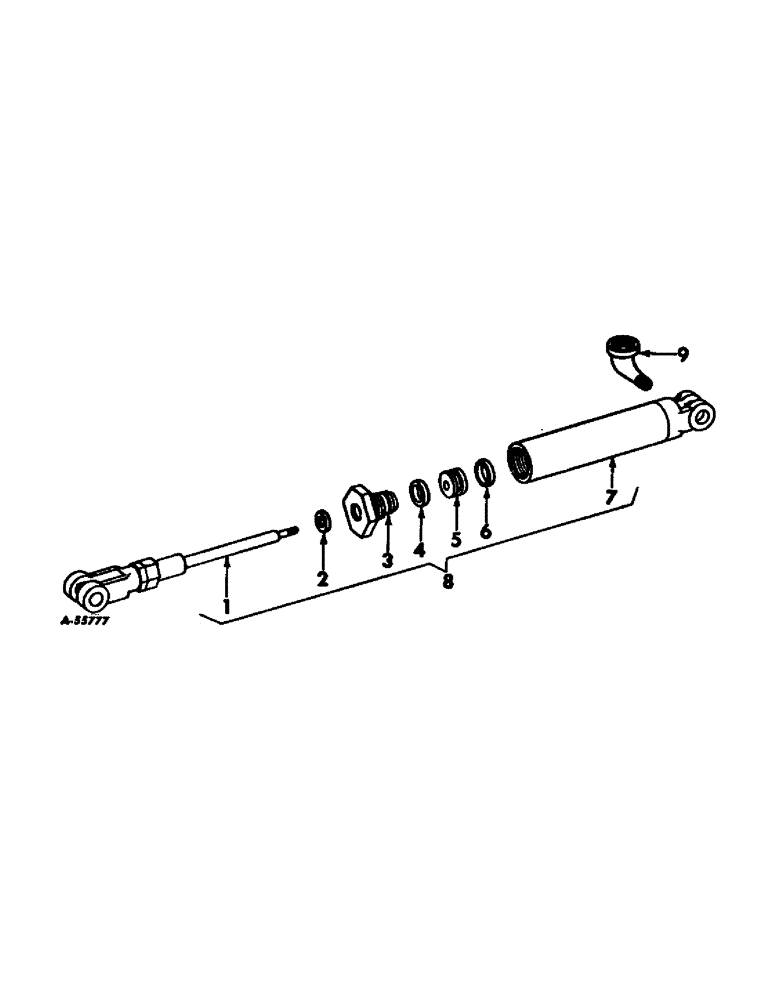 Схема запчастей Case IH 503 - (205) - HYDRAULIC PROPULSION CONTROL CYLINDER, CESSNA, NOT HYDROSTATIC GROUND DRIVE (35) - HYDRAULIC SYSTEMS