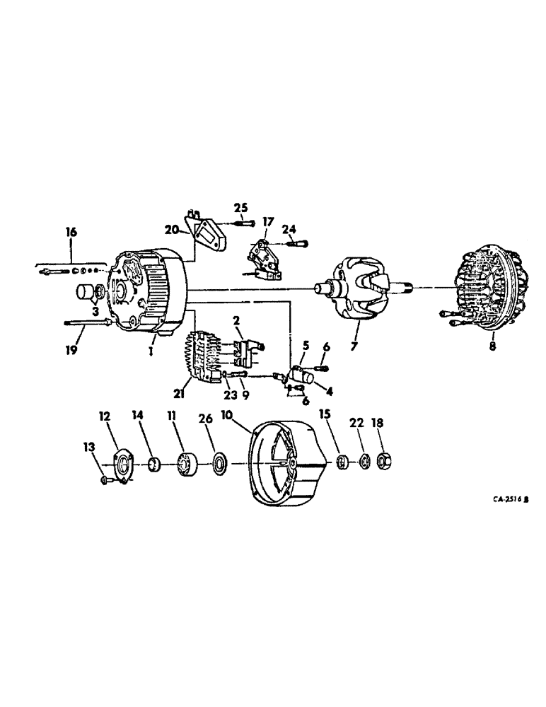 Схема запчастей Case IH 915 - (G-22) - ELECTRICAL SYSTEM, ALTERNATOR GENERATOR (06) - ELECTRICAL SYSTEMS