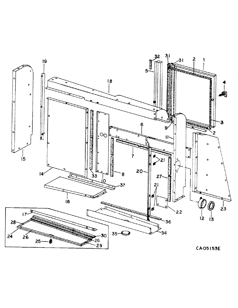 Схема запчастей Case IH 1460 - (06-03) - COOLING, ROTARY AIR SCREEN CHUTE Cooling