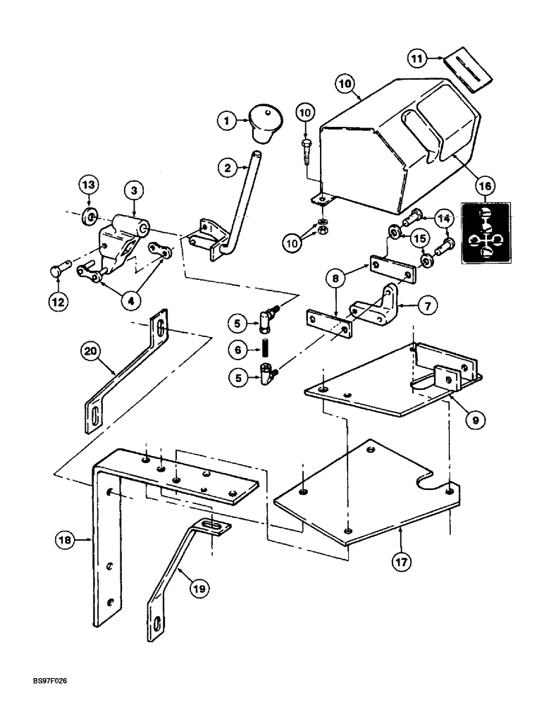 Схема запчастей Case IH 2250 - (2-46) - DUAL SINGLE LEVER CONTROLS, FOR USE WITH EXTERNAL LOADER CONTROL VALVE 