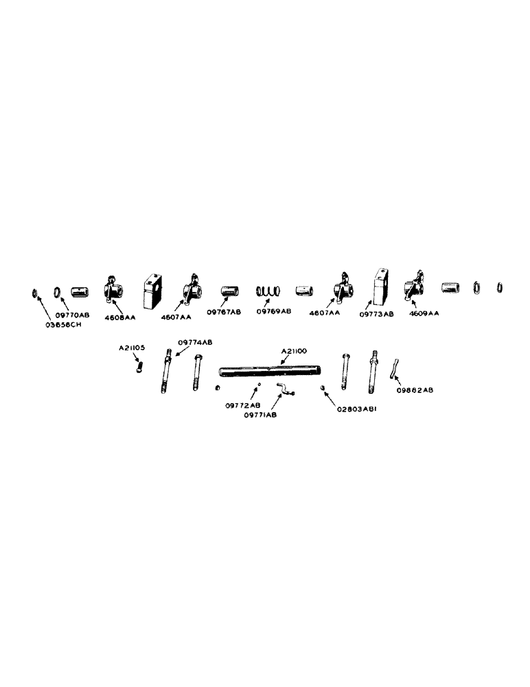 Схема запчастей Case IH 800 - (221) - ROCKER ARMS (10) - ENGINE