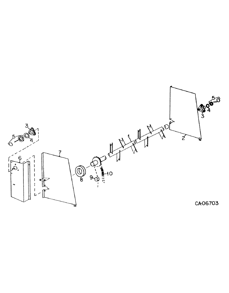 Схема запчастей Case IH 120 - (G-12) - THIRD BEATER, FEEDERS W/6 FT SIDES 