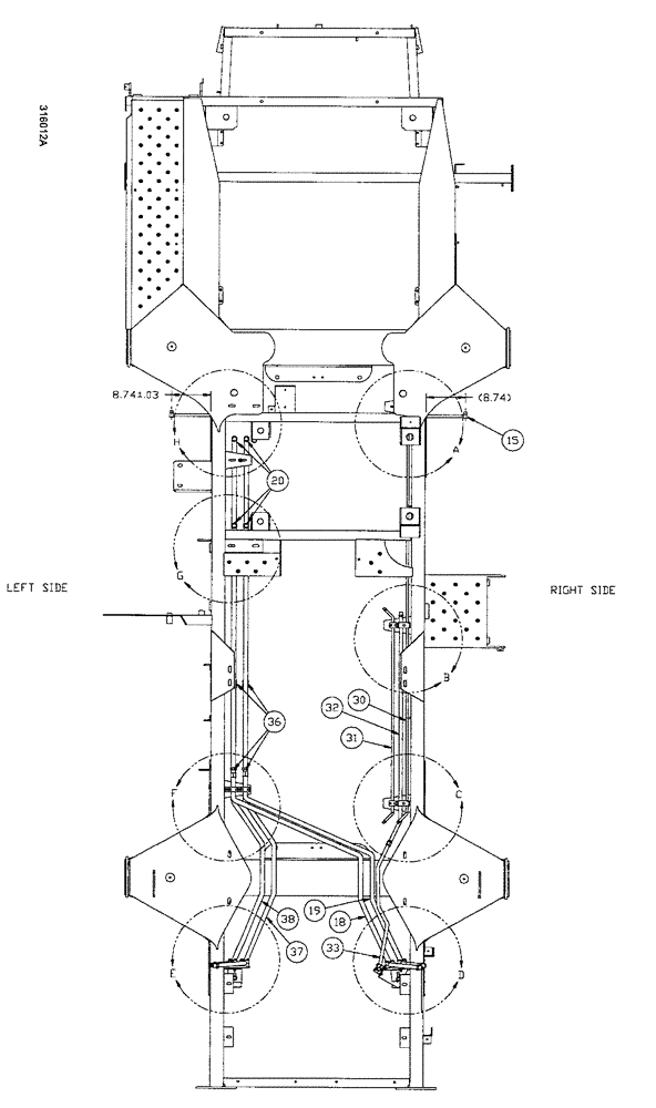Схема запчастей Case IH SPX3200B - (090) - STEEL LINES GROUP (35) - HYDRAULIC SYSTEMS
