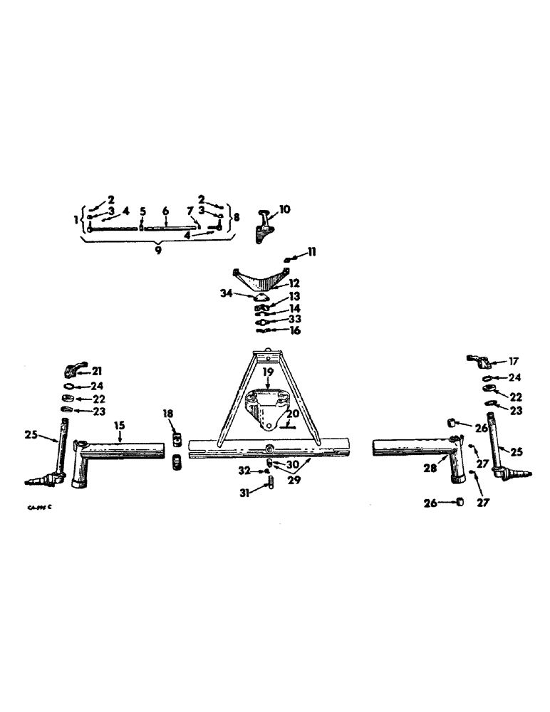 Схема запчастей Case IH 1456 - (14-05) - SUSPENSION, ADJUSTABLE WIDE TREAD FRONT AXLE, FARMALL TRACTORS Suspension