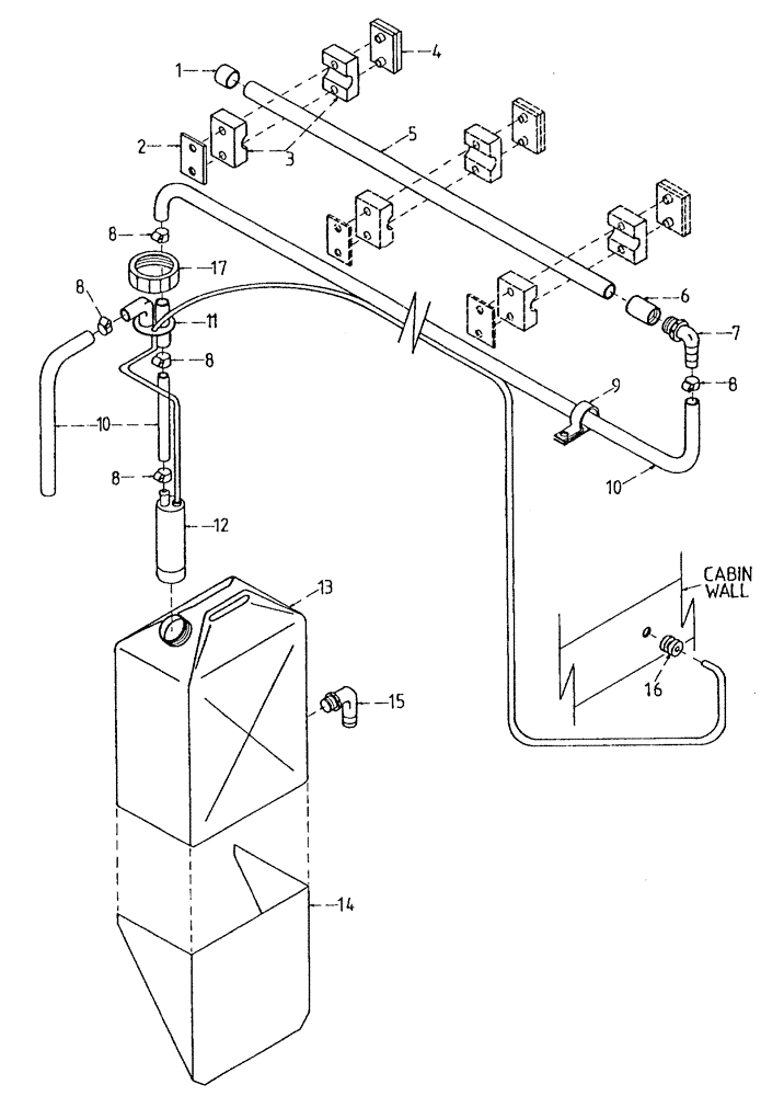 Схема запчастей Case IH 7700 - (A04[22]) - CABIN WINDSCREEN WASHER Mainframe & Functioning Components