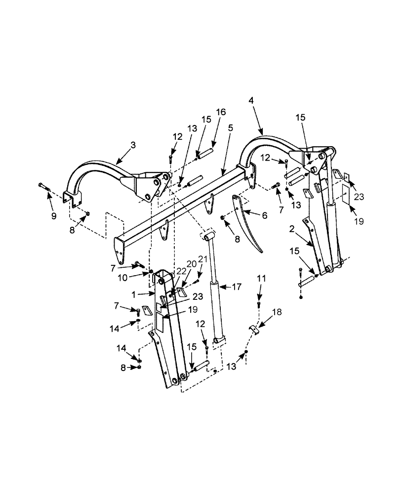 Схема запчастей Case IH LX146 - (013) - GRAPPLE FORK, BUCKET MOUNTED (82) - FRONT LOADER & BUCKET