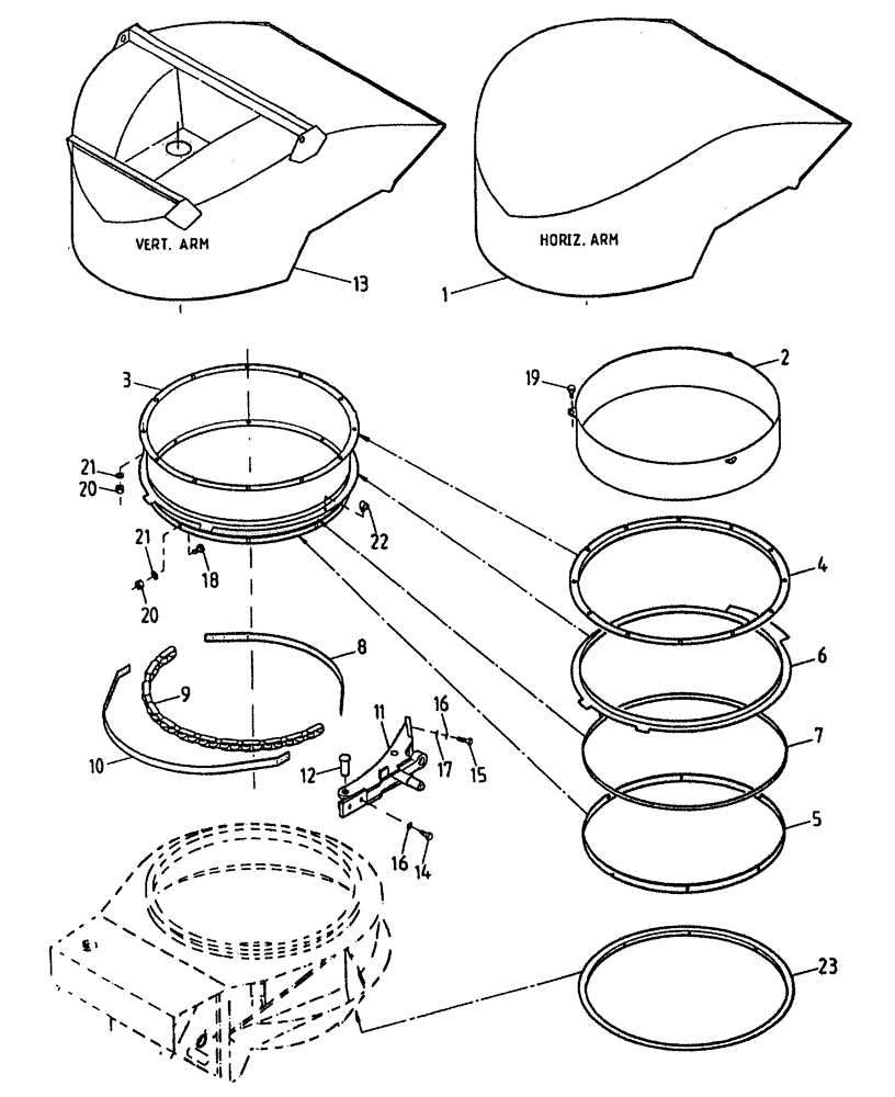 Схема запчастей Case IH 7700 - (A03[25A]) - PRIMARY EXTRACTOR SHROUD Mainframe & Functioning Components