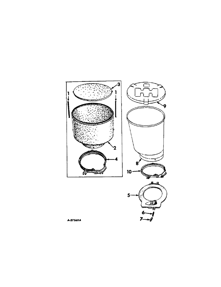 Схема запчастей Case IH 187 - (D-17[A]) - COMBINATION HOPPER, OFFSET SIDE 