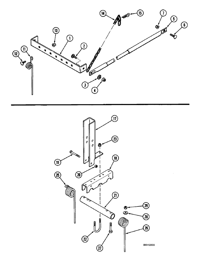 Схема запчастей Case IH 955 - (9D-24[1]) - TINE TOOTH ATTACHMENT, ALL RIGID, VERTICAL FOLD, FRONT FOLD AND PARALLEL FRONT FOLD PLANTERS (09) - CHASSIS/ATTACHMENTS