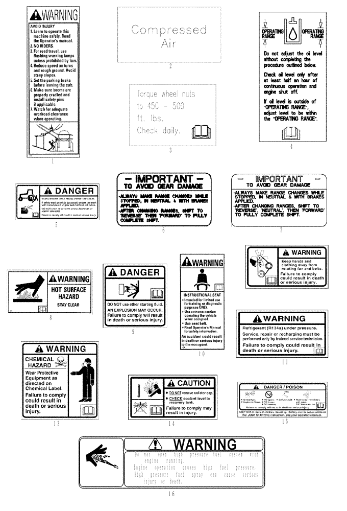 Схема запчастей Case IH TITAN 3020 - (09-003[02]) - LABELS & WARNINGS GROUP (13) - DECALS