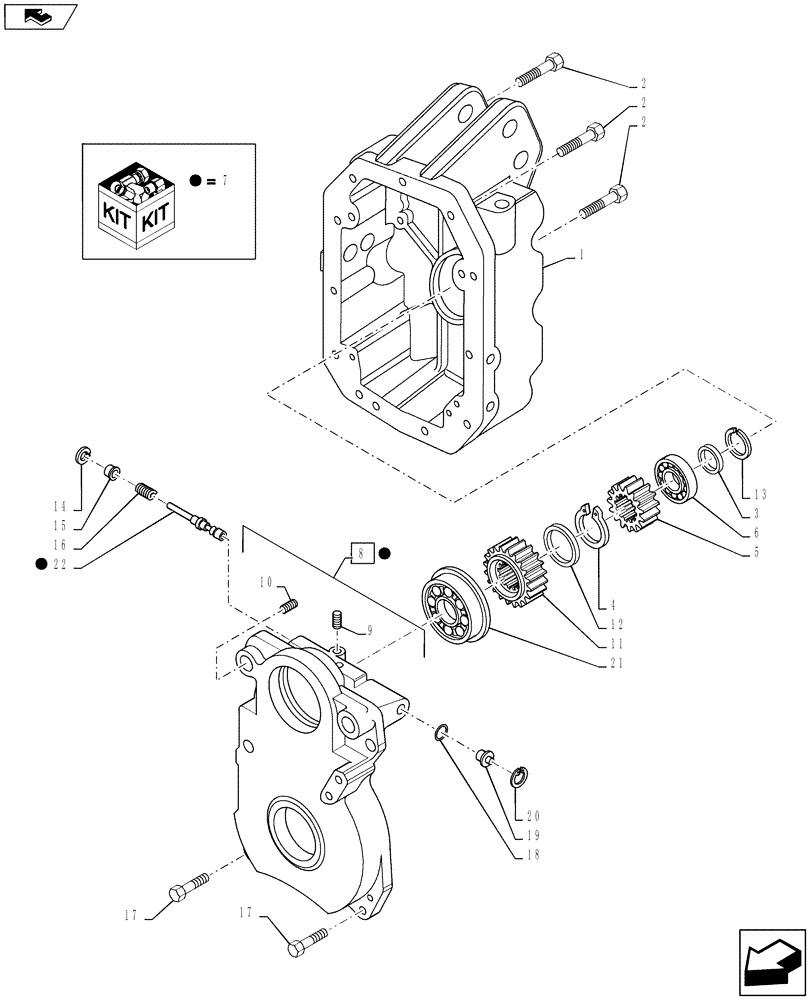 Схема запчастей Case IH PUMA 130 - (31.114.02) - VAR - 330800 - PTO 540/1000 RPM - HOUSING, GEARS & SUPPORT (31) - IMPLEMENT POWER TAKE OFF