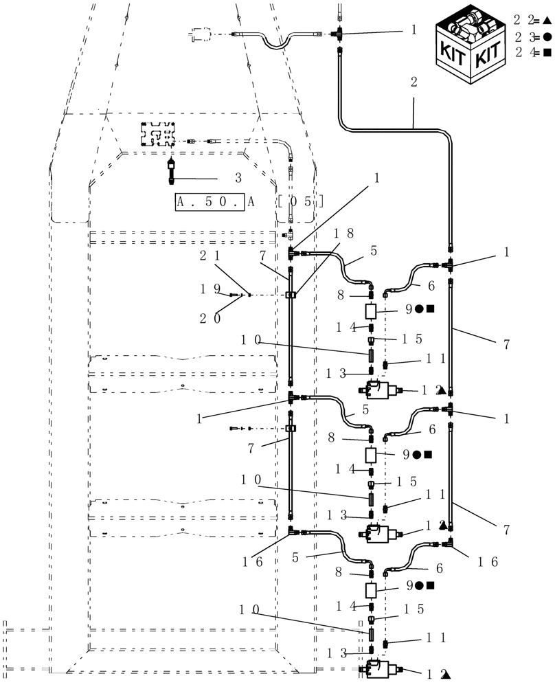 Схема запчастей Case IH ADX3430 - (A.10.A[12]) - HYDRAULICS - MAIN FRAME - VARIABLE DRIVE (BEFORE 05/2004) A - Distribution Systems