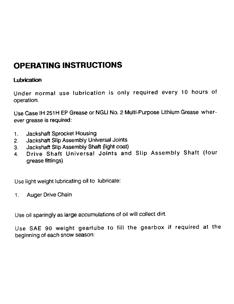 Схема запчастей Case IH ST54 - (30) - OPERATING INSTRUCTIONS, CONTINUED, LUBRICATION 