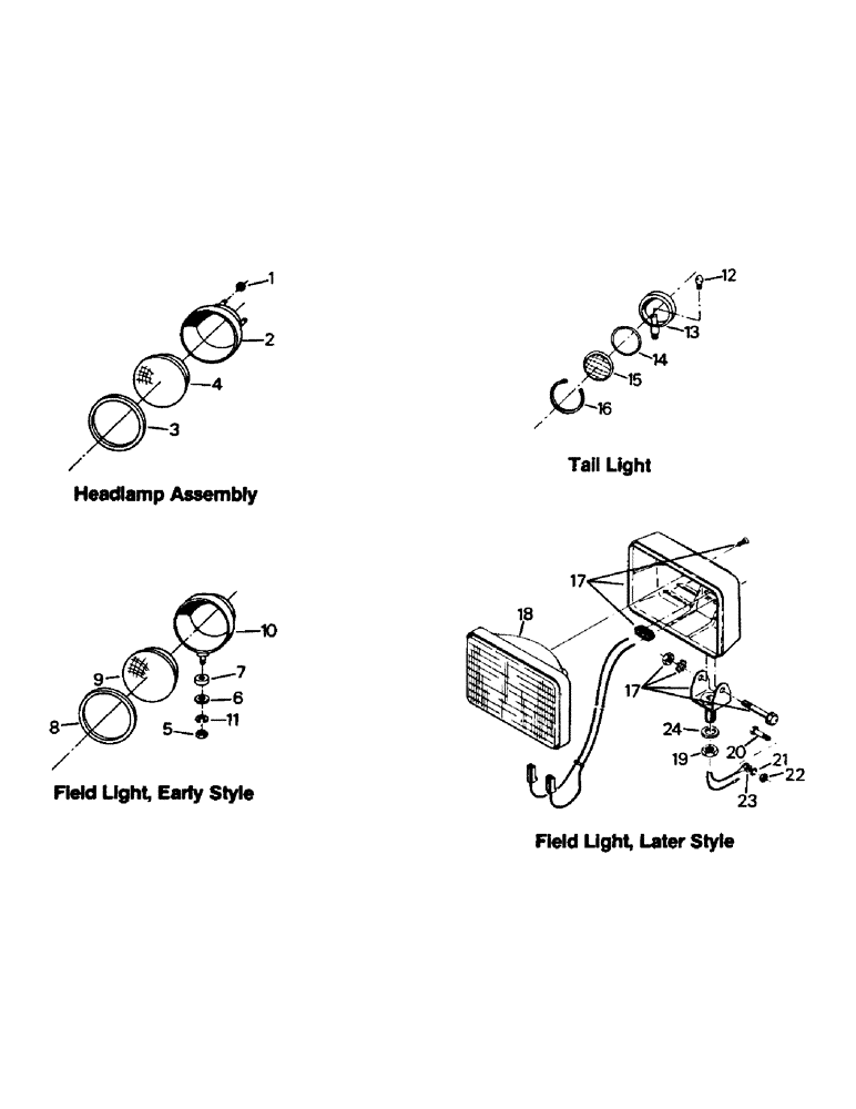 Схема запчастей Case IH PT225 - (02-29) - LIGHTS (06) - ELECTRICAL