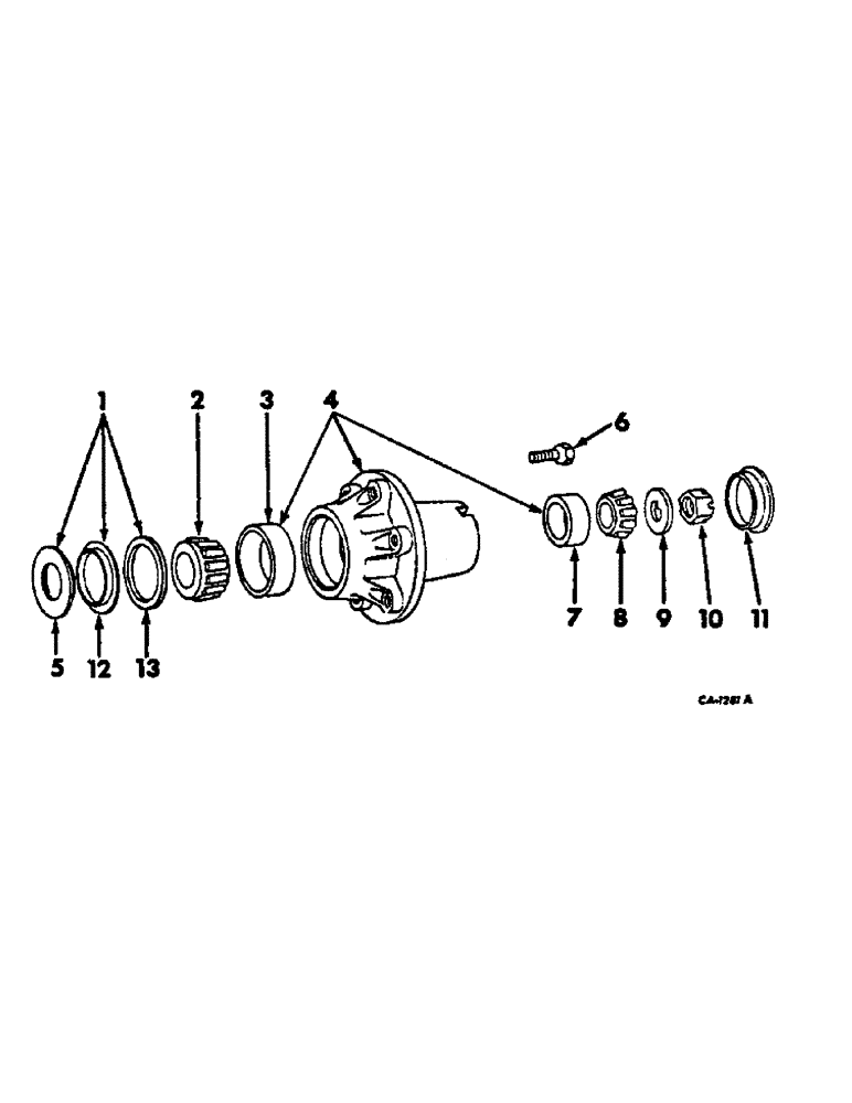 Схема запчастей Case IH 484 - (14-12) - SUSPENSION, FRONT WHEEL HUB, BEARINGS AND CAP, HEAVY DUTY CAST FRONT AXLE Suspension