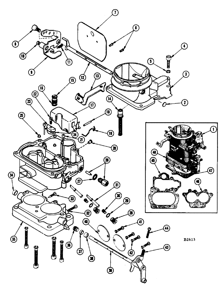 Схема запчастей Case IH 1060 - (368) - CARBURETOR, LH-318-488 (10) - ENGINE